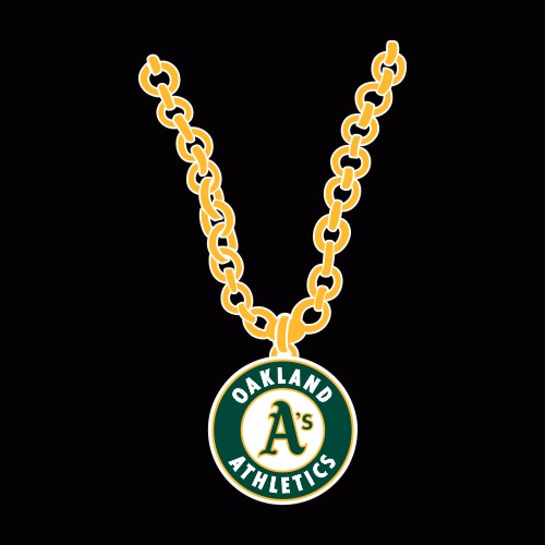 Oakland Athletics Necklace logo vinyl decal